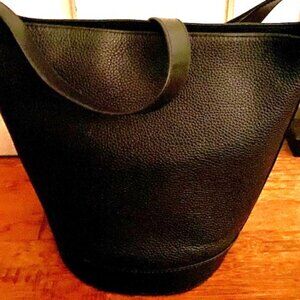 Michael Kors Black Leather Bucket Bag - used 1 x